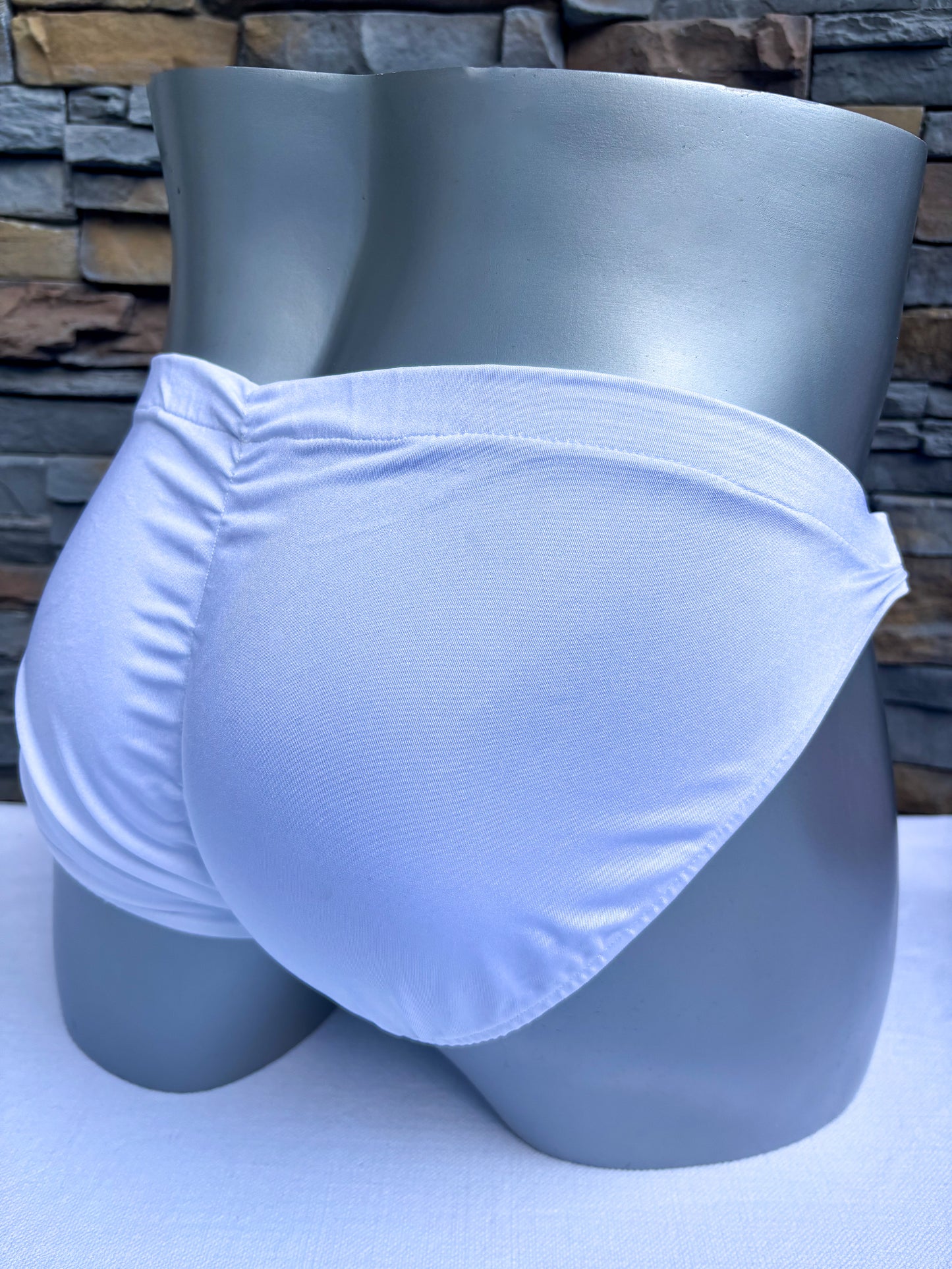 Slip de bain avec fermoir - blanc et or
