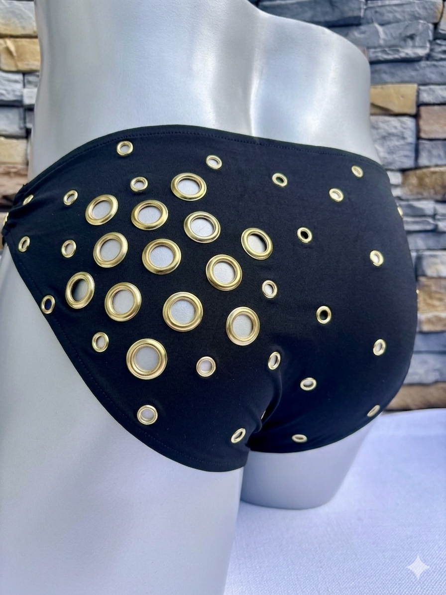 Slip de bain à trous - noir