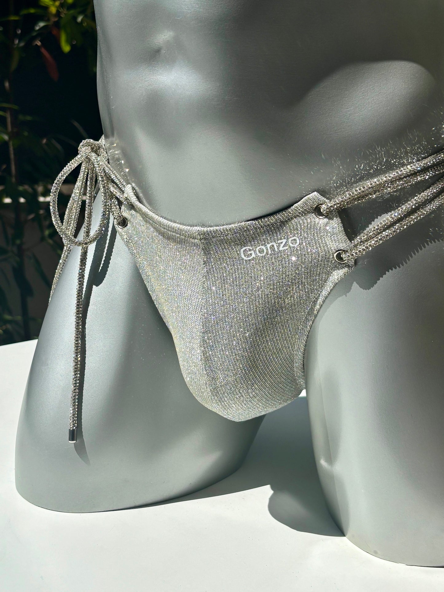 String de bain scintillant - argenté